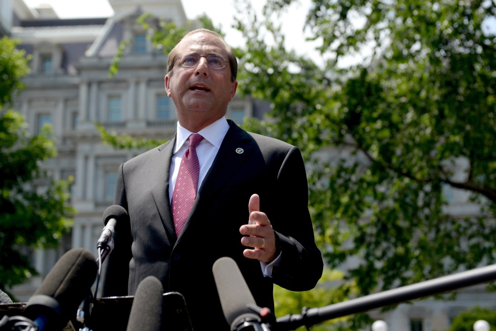 Image: U.S. Secretary of Health and Human Services Azar at the White House