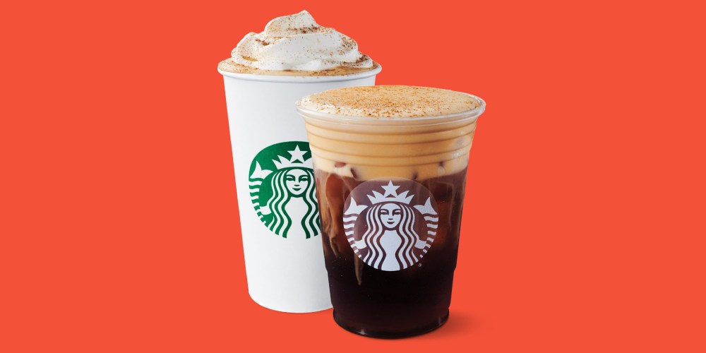 Starbucks Pumpkin Spice Latte and the Pumpkin Cream Cold Brew.