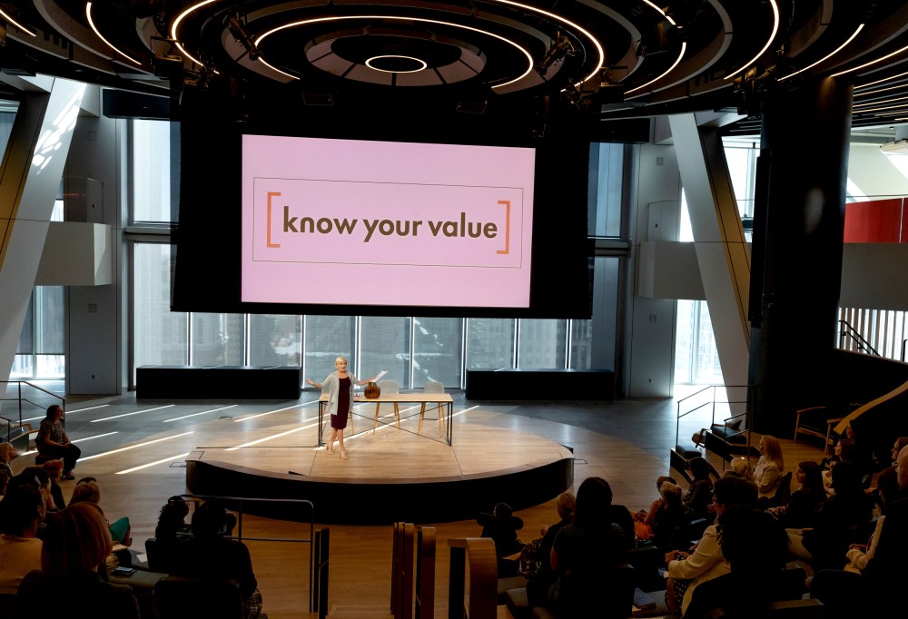 Image: Mika Brzezinski participates in the Independence Blue Cross-Know Your Value employee engagement program on Friday, Sept. 20.
