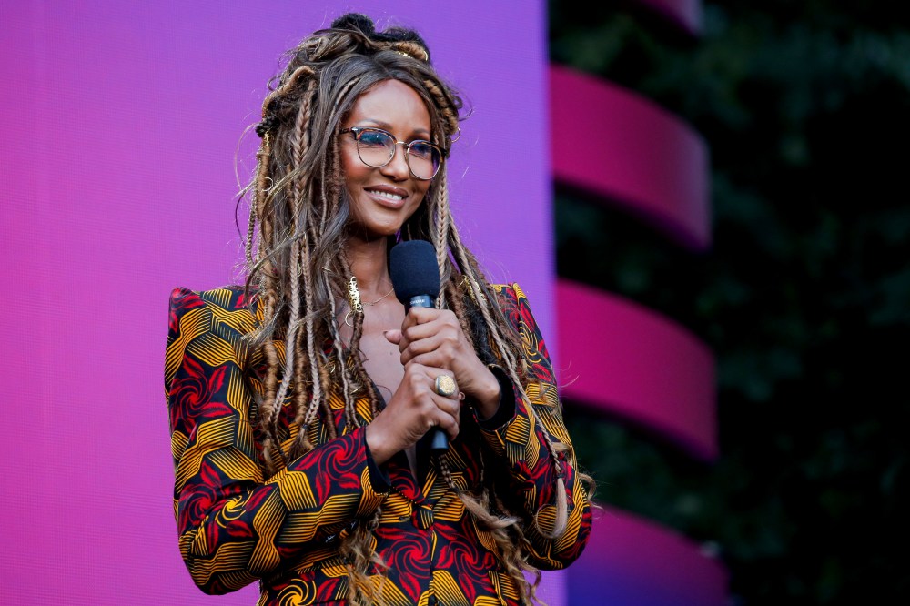 Image: Iman speaks at the Global Citizen Festival in Central Park on Sept. 28, 2019.