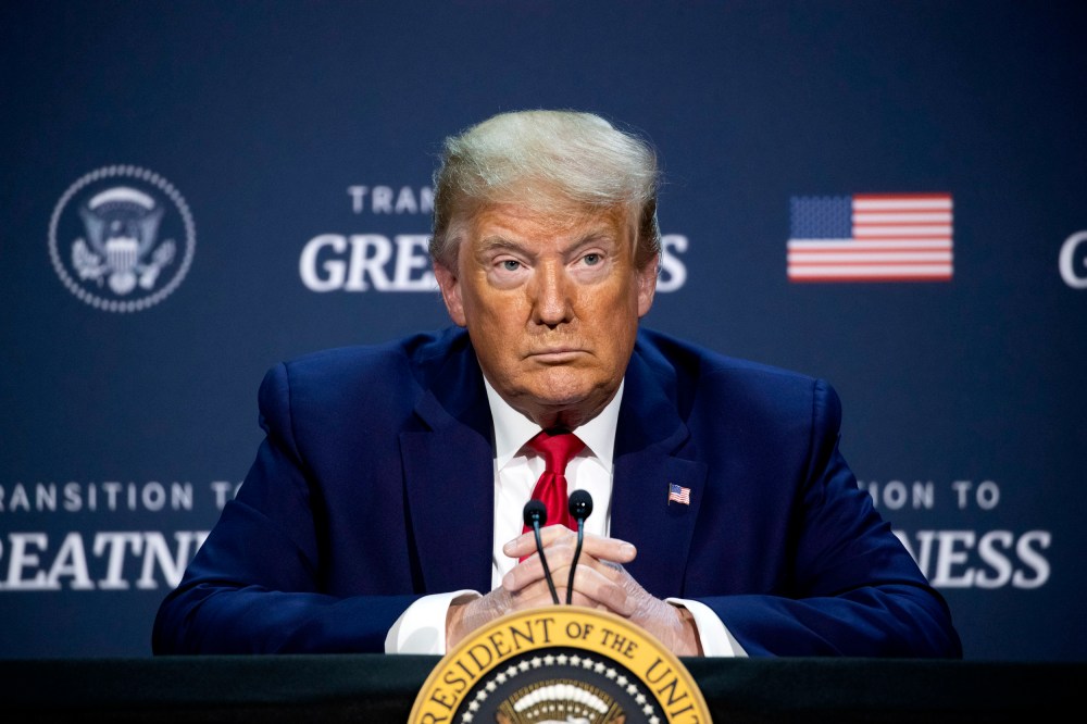 Image: President Donald Trump attends a roundtable at the Gateway Church in Dallas, Texas, on June 11, 2020.