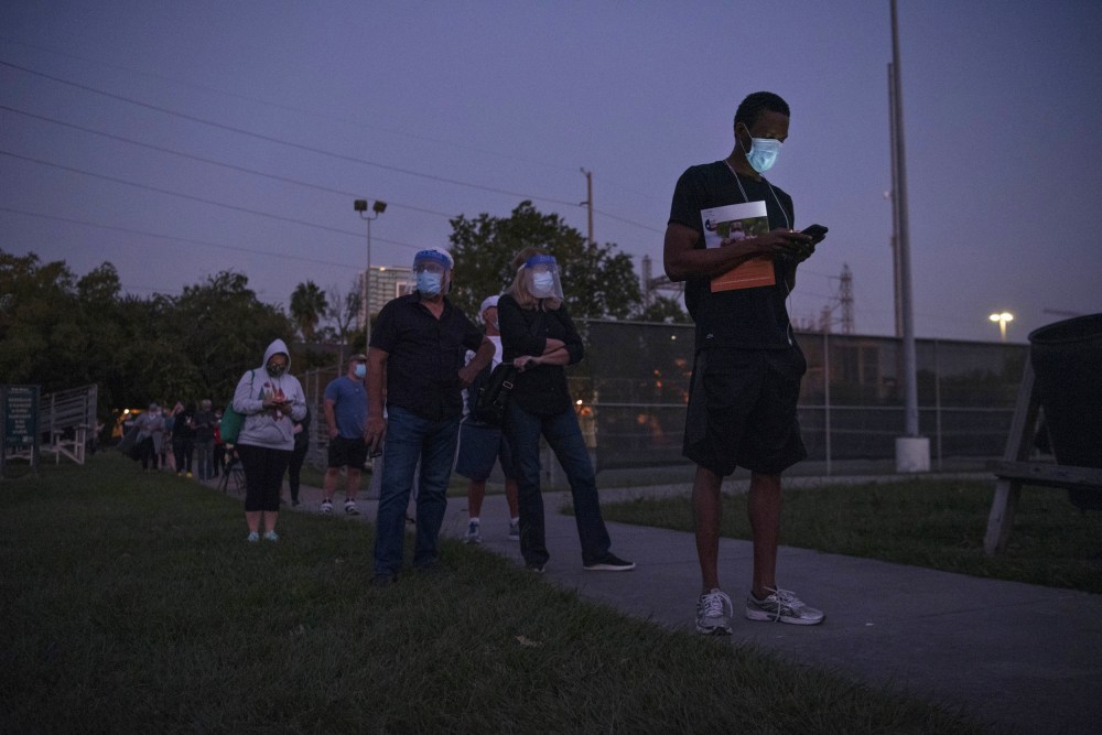 Texas Residents Cast Ballots As Early Voting For U.S. Presidential Election Begins