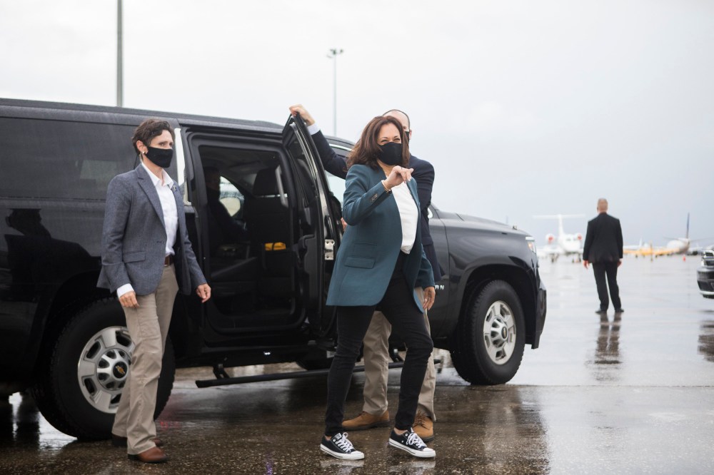 Image: Vice Presidential Nominee Kamala Harris Campaigns In Florida