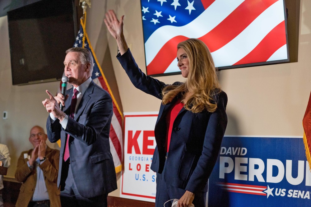 Image: Republican Senators David Perdue And Kelly Loeffler Running For Reelection In A Closely Watched Run-Off Hold Rally