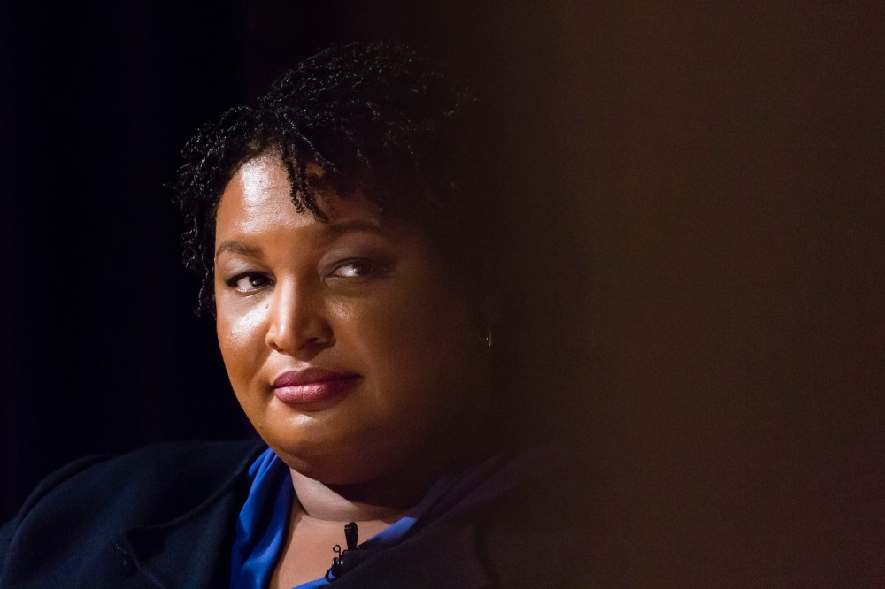 Stacey Abrams at The Carter Center in Atlanta on April 23, 2019.