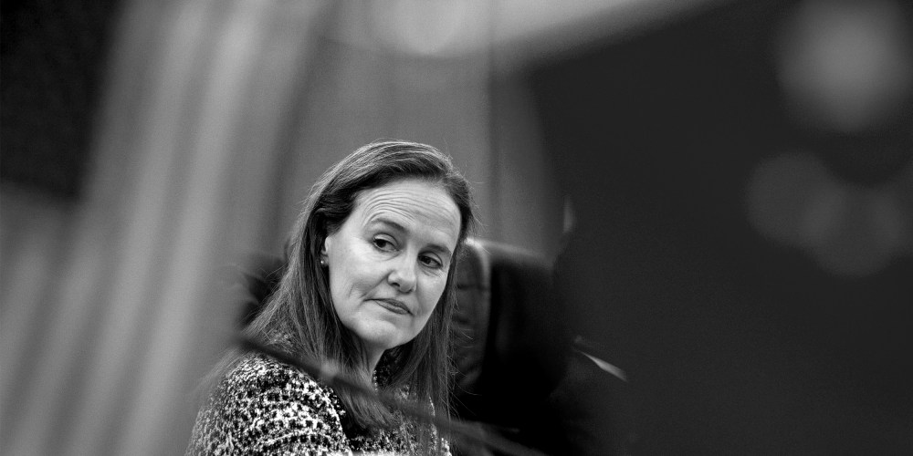 Image: Michelle Flournoy looks on