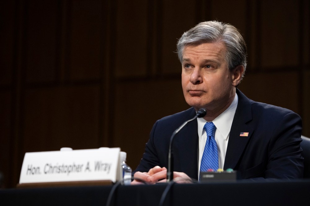 Image: FBI Director Christopher Wray testifies on Capitol Hill