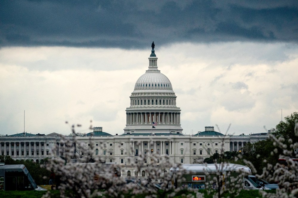 Image: Clouds form above the Capitol on March 28, 2021.