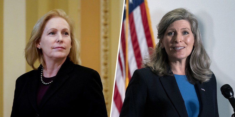 Sen. Kirsten Gillibrand, D-N.Y.; Sen. Joni Ernst, R-Iowa.