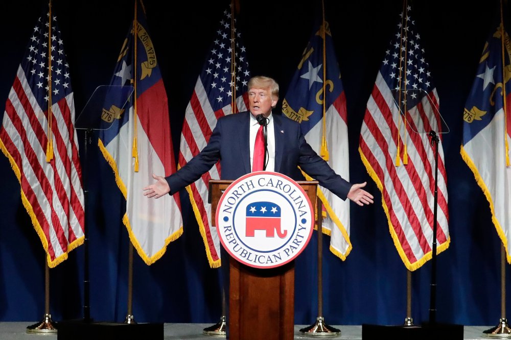 Image: Donald Trump speaks at the North Carolina Republican Convention