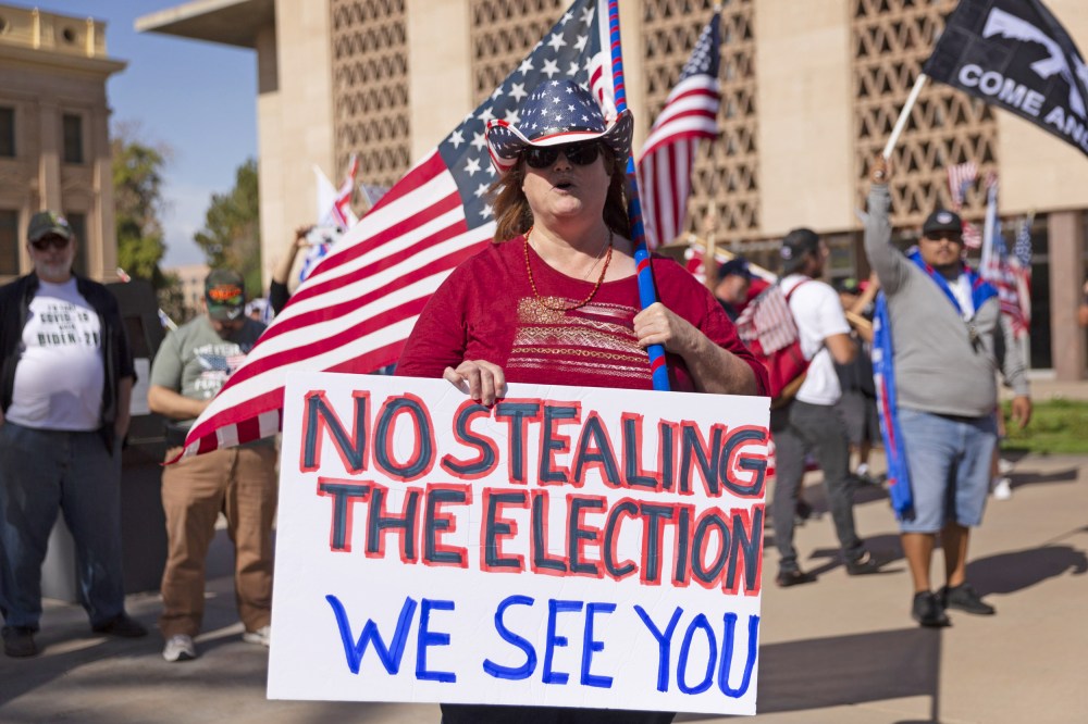 Demonstrators Attend Stop The Steal Rally