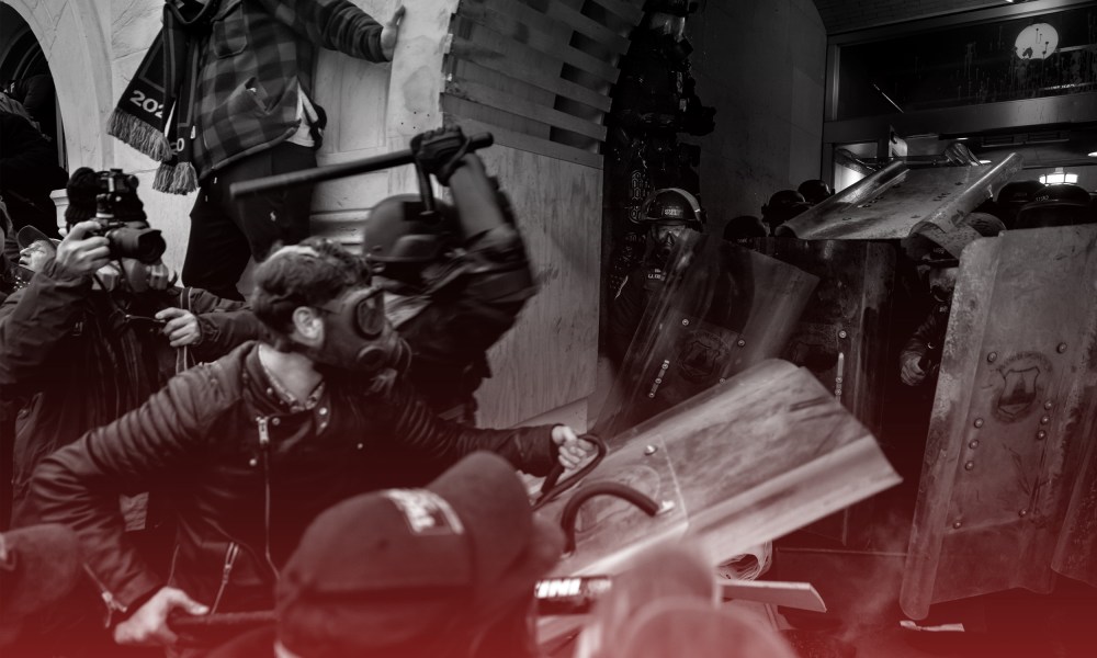 Image: Trump supporters clash with police and security forces as people try to storm the US Capitol