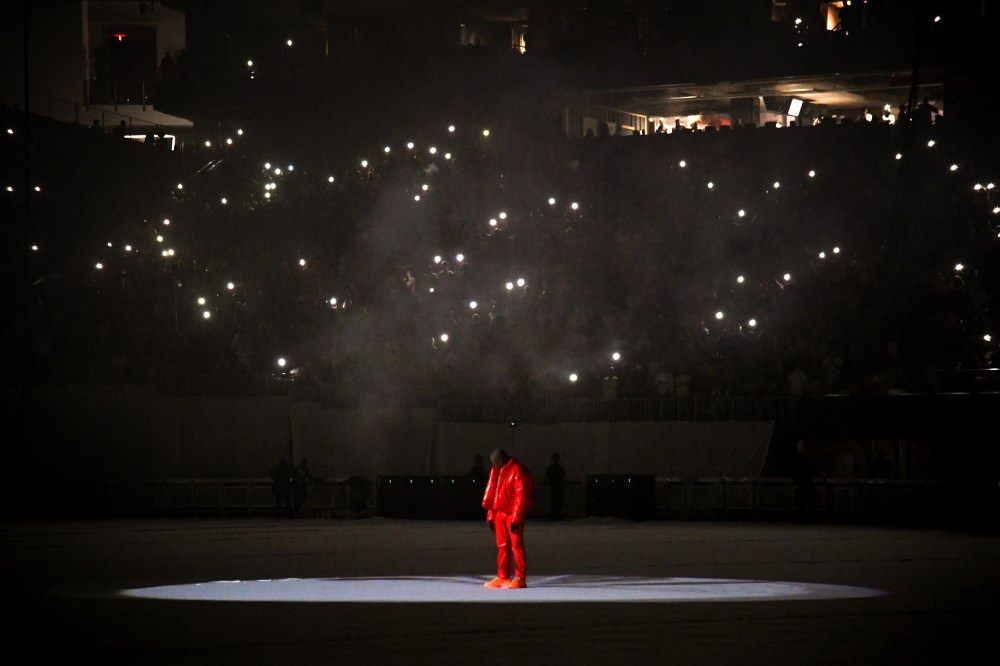 Image: Kanye West at a listening event for his new album, "Donda," in Atlanta, Ga., on July 22, 2021.