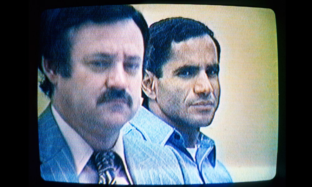 Image: Attorney Luke McKissack with defendant Sirhan Sirhan.