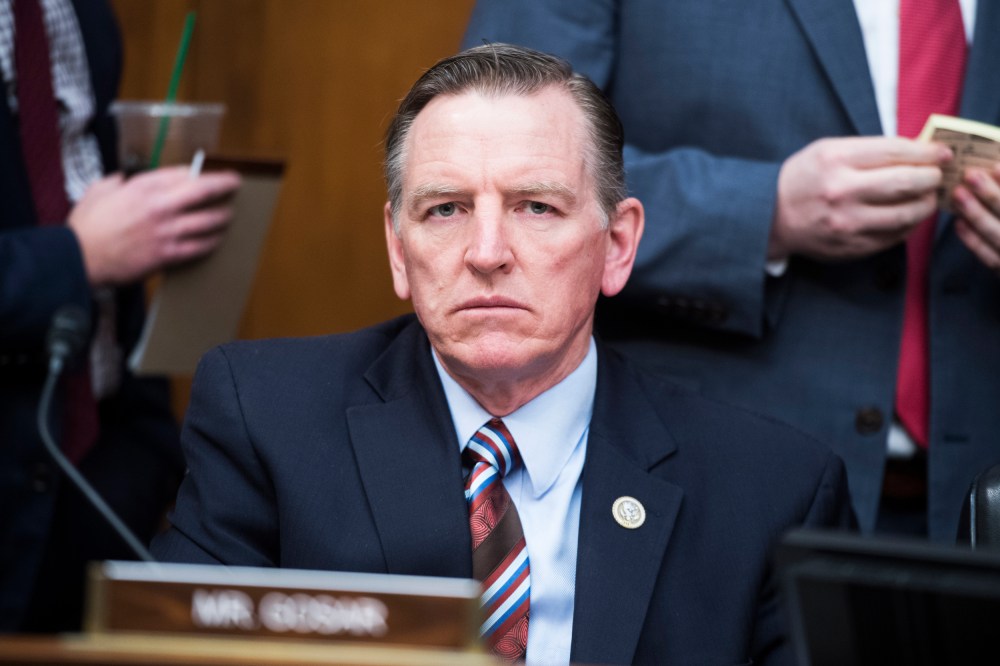 Rep. Paul Gosar, R-Ariz., attends a meeting in Washington on Jan. 29, 2019.