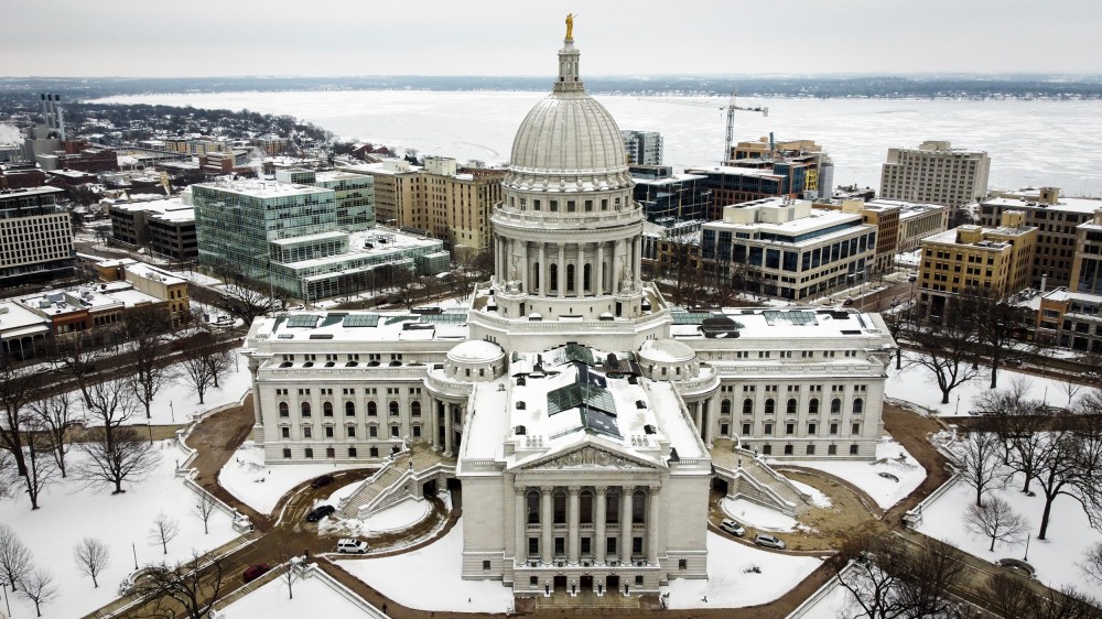 The Wisconsin State Capitol on Dec. 31, 2020, in Madison, Wis.