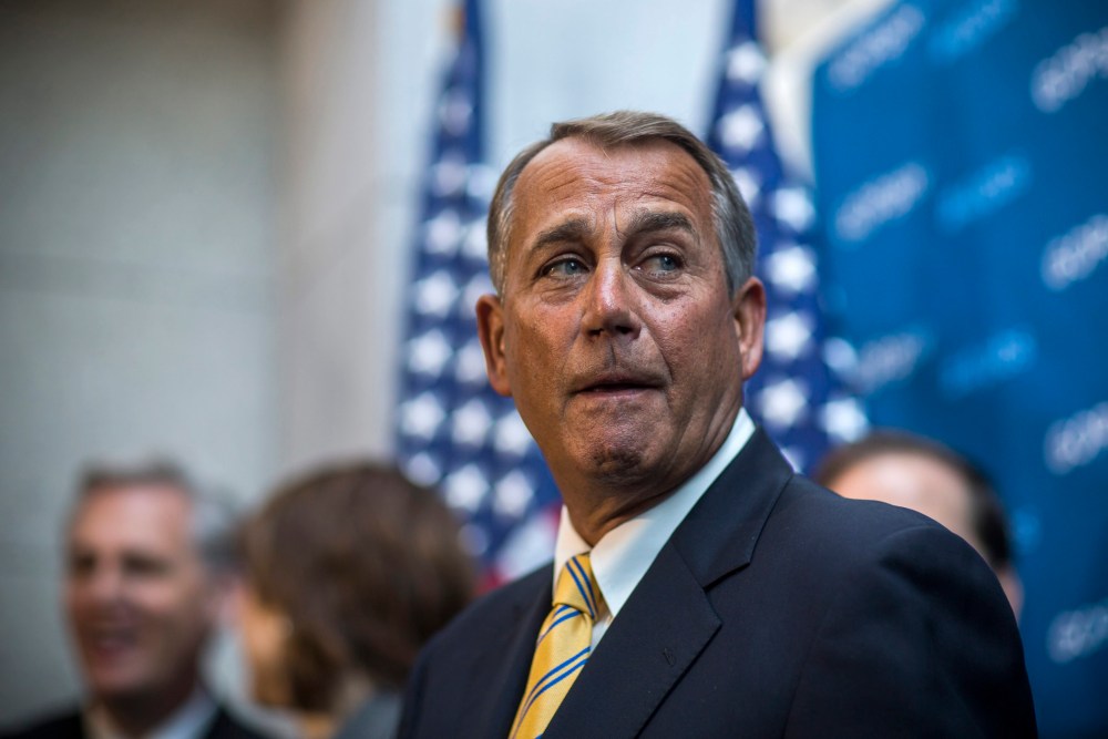 Republican Speaker of the House from Ohio John Boehner speaks to the media in Washington, D.C., January 7, 2014.