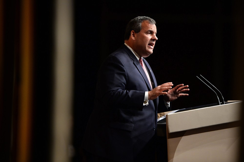 New Jersey Governor Chris Christie delivers remarks at a luncheon during The Faith & Freedom Coalition's 'Road to Majority' conference held in Washington, D.C., on June 19, 2015. (Photo by Shawn Thew/EPA)
