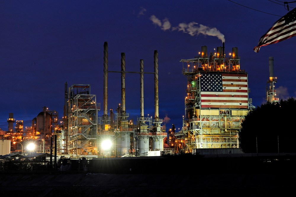 A view of a BP refinery in Carson, California.
