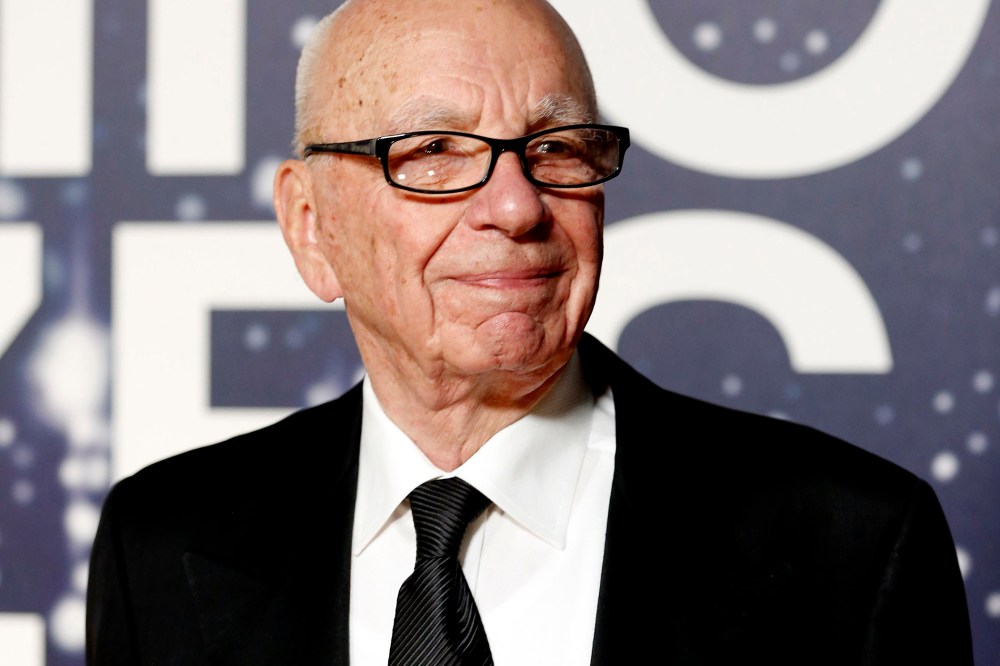 Rupert Murdoch arrives at the NASA Ames Research Center in Mountain View, Calif. on Nov. 9, 2014.