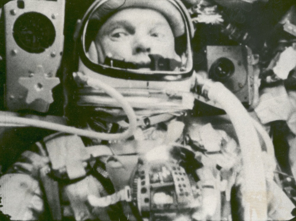 This Feb. 20, 1962 photo made available by NASA shows astronaut John Glenn during his space flight in the Friendship 7 Mercury spacecraft, weightless and traveling at 17,500 mph. The image was made by an automatic sequence motion picture camera. (AP...