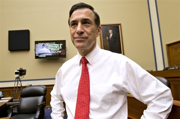 House Oversight Committee Chairman Rep. Darrell Issa, R-Calif., arrives on Capitol Hill on Oct. 10 for a hearing on the attack on the American consulate in Benghazi, Libya, that resulted in the death of U.S. Ambassador Christopher Stevens. J. Scott...