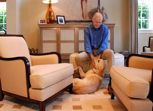 Florida's Gov. Rick Scott reportedly rejected Reagan ... the dog.(Michael Egger / Tampa Tribune)