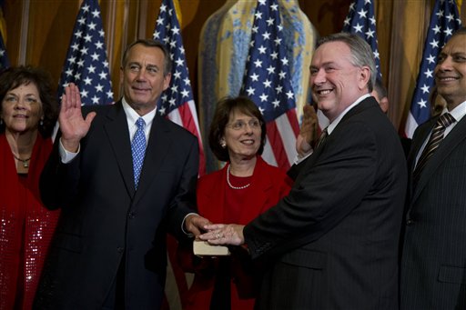 Rep. Steve Stockman's latest offensive remark is by no means his worst. (AP Photo/ Evan Vucci)