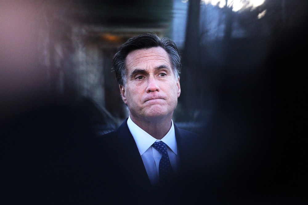 Republican Presidential Mitt Romney Votes In The Massachusetts Primary