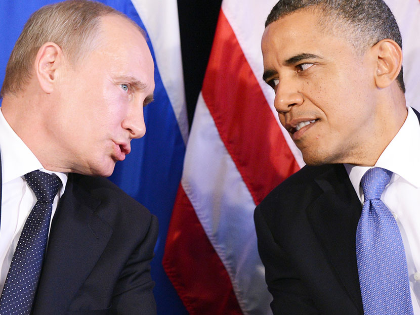 US President Barack Obama (R) listens to Russian President Vladimir Putin during a bilateral meeting in Los Cabos on June 18, 2012 on the sidelines of the G20 summit.   (Photo Jewel Samad/AFP/Getty Images)
