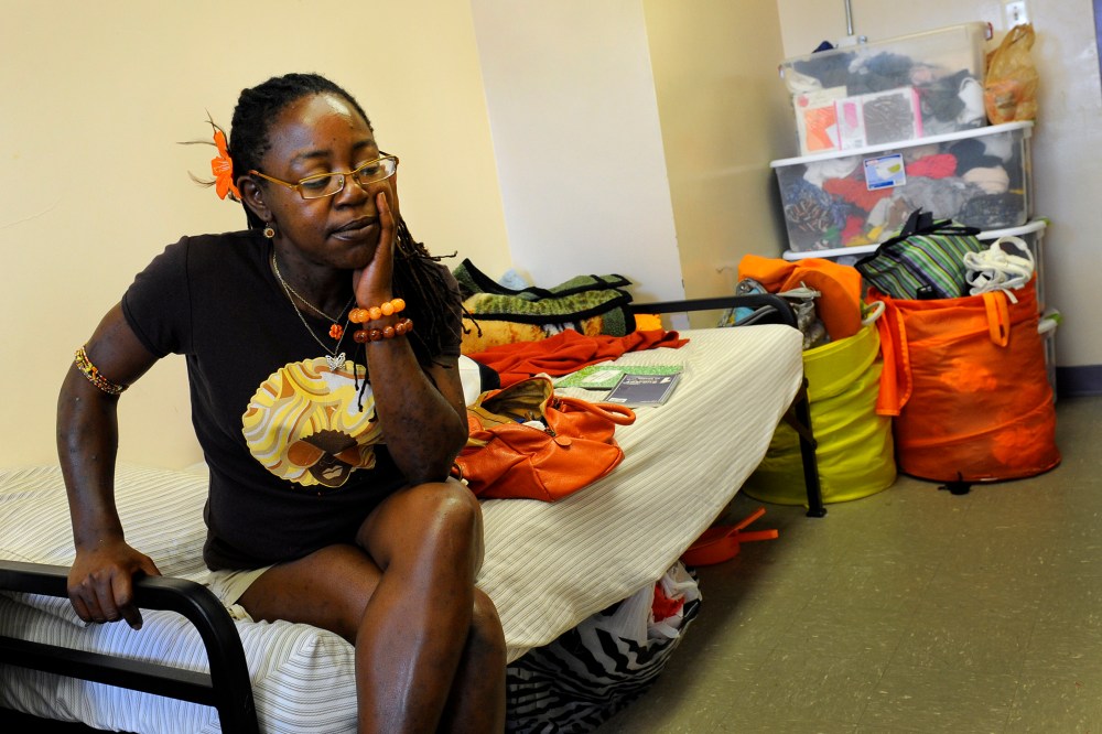 Nkechi Feaster stays at the homeless shelter on the site of the former D.C. General Hospital.