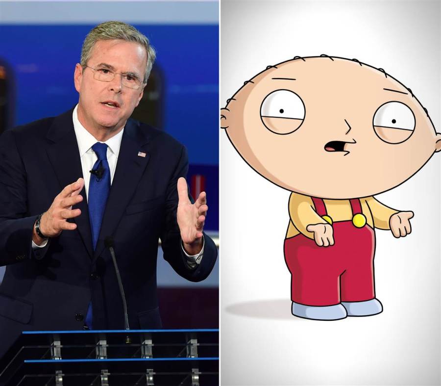 Jeb Bush and Stewie Griffin from television show 