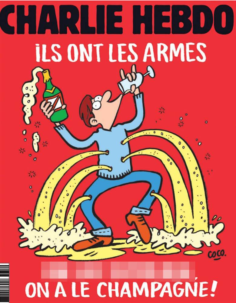 The new Charlie Hebdo cover reads: 