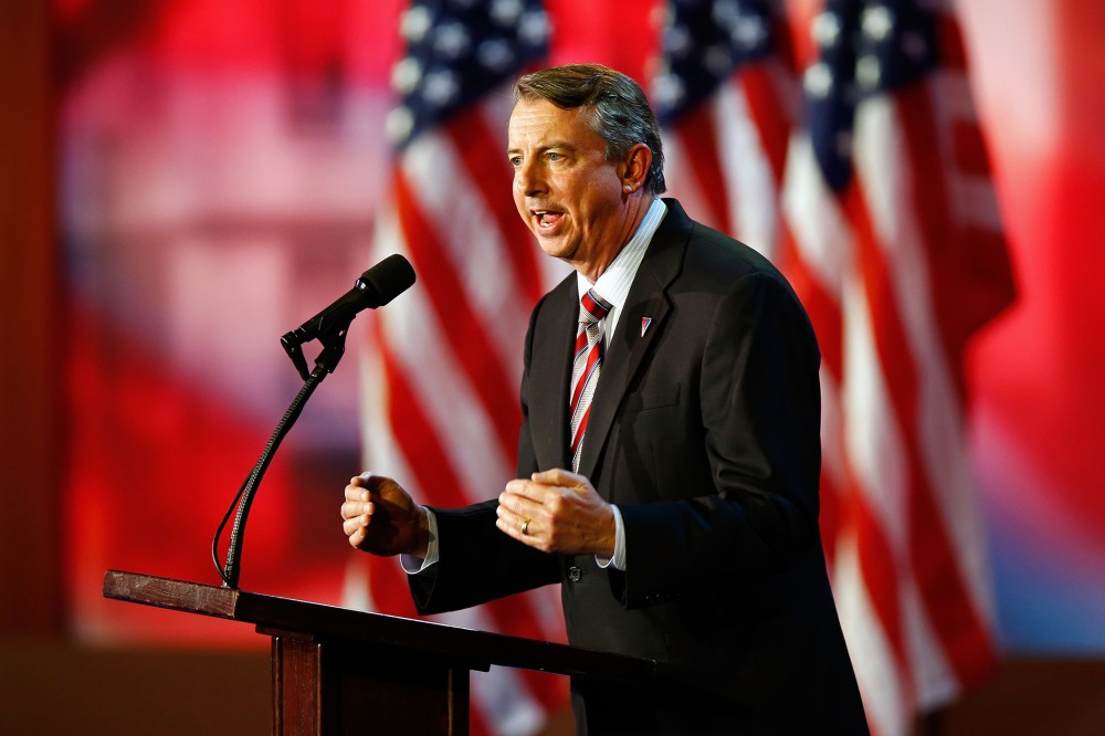 Ed Gillespie, Senior Adviser for the Romney Campaign, speaks to the crowd on stage during Mitt Romney's campaign election night event at the Boston Convention & Exhibition Center on Nov. 6, 2012 in Boston, Mass.