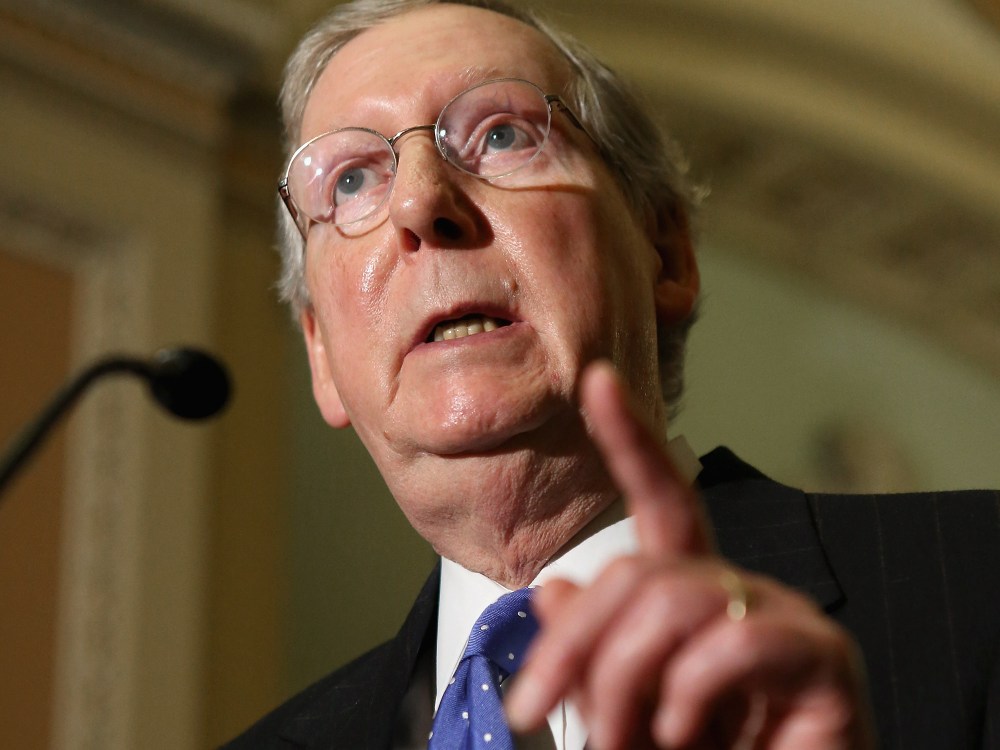Senate Minority Leader Mitch McConnell (R-KY) November 27, 2012 in Washington, DC.  (Photo by Chip Somodevilla/Getty Images, File)
