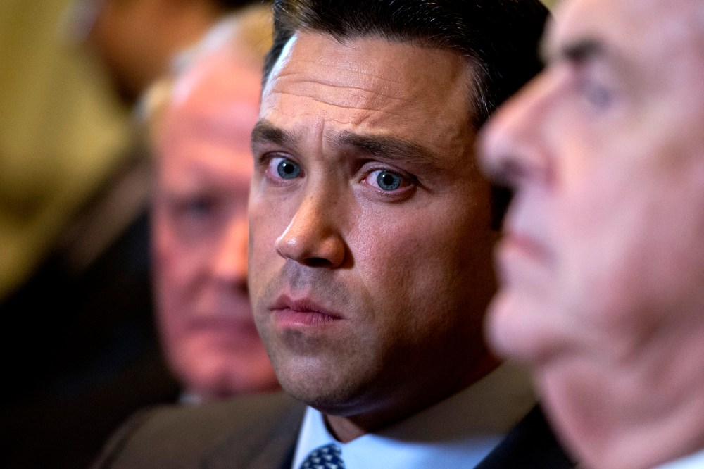Rep. Michael Grimm (R-NY) speak to the media in Washington on Jan. 2, 2013.
