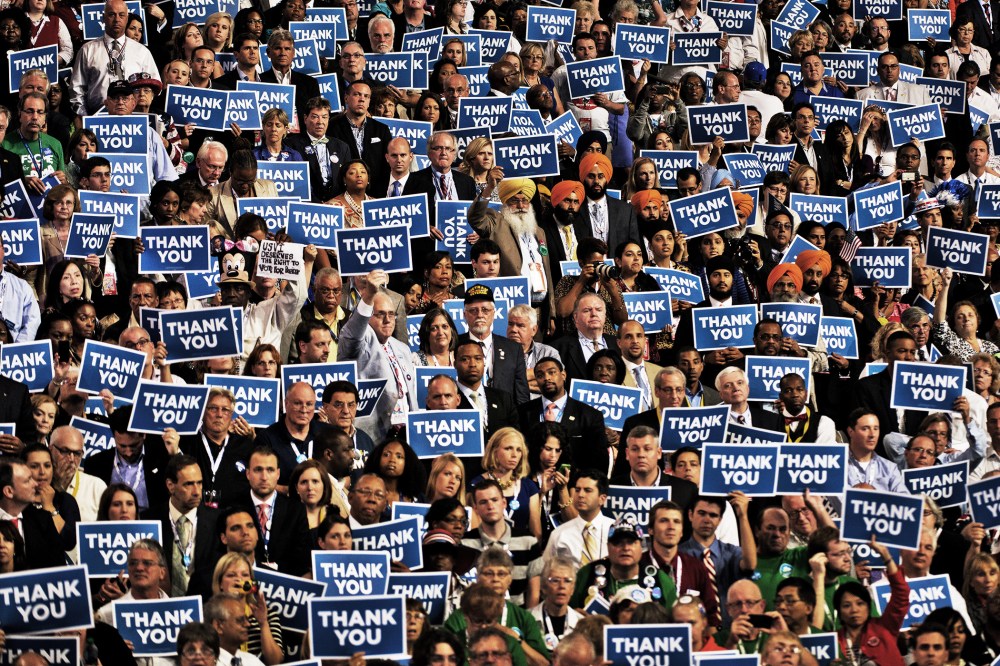 Scenes around the Democratic National Convention at Time Warner Cable Arena on September 6, 2012 in Charlotte, North Carolina.