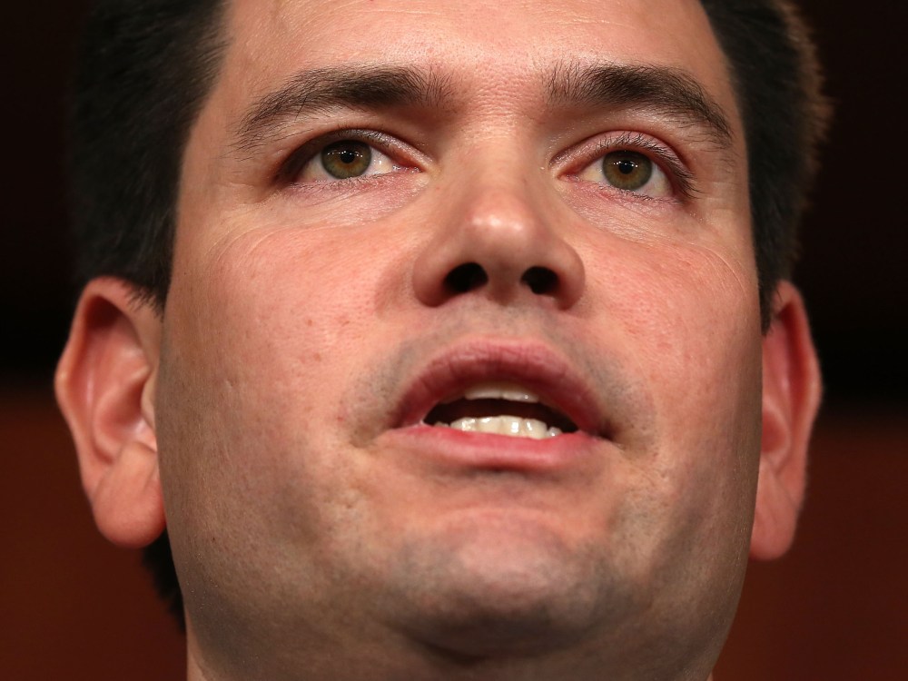 File Photo: U.S. Sen. Marco Rubio (R-FL) speaks during a news conference on a comprehensive immigration reform framework January 28, 2013 on Capitol Hill in Washington, DC. (Photo by Alex Wong/Getty Images, File)
