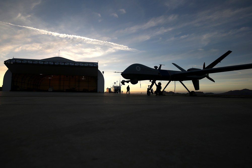 U.S. Air And Marine Predator Drones Launch For Missions Overlooking U.S.-Mexico Border