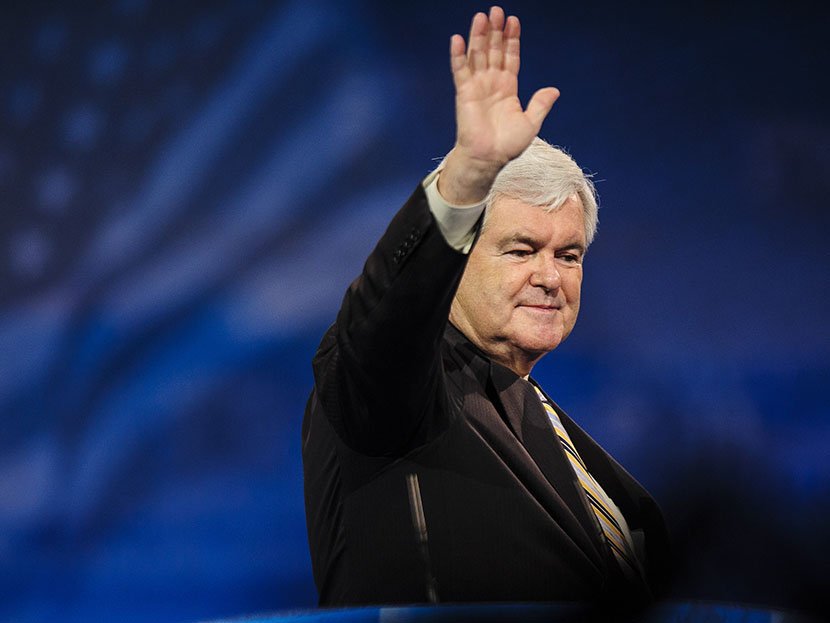 Newt Gingrich, former presidential candidate and Speaker of the U.S. House of Representatives, speaks at the 2013 Conservative Political Action Conference (CPAC) March 16, 2013 in National Harbor, Maryland. (Photo by Pete Marovich/Getty Images)