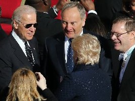 U.S. Vice President Joe Biden arrives at the Inauguration Mass for Pope Francis in St Peter's Square on March 19, 2013, in Vatican City, Vatican. The mass is being held in front of an expected crowd of up to one million pilgrims and faithful who have...