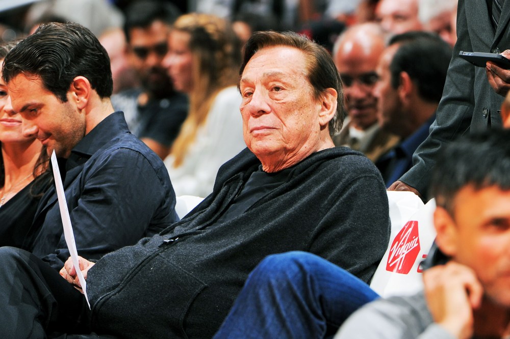 Donald Sterling looks on as the Los Angeles Clippers plays against the Minnesota Timberwolves, April 10, 2013.