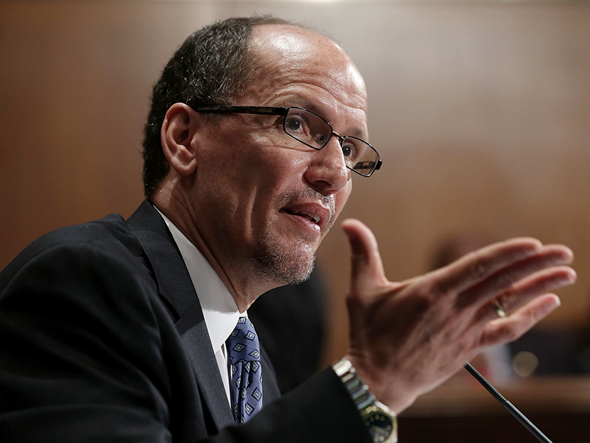 Labor Secretary nominee Thomas Perez testifies during his confirmation hearing before the Senate Health, Education, Labor and Pensions Committee April 18, 2013 on Capitol Hill in Washington, DC. (Photo by Alex Wong/Getty Images)