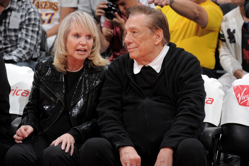 Los Angeles Clippers owner, Donald Sterling and Rochelle Sterling, attend a game against the Indiana Pacers at Staples Center on April 1, 2013 in Los Angeles, Calif.