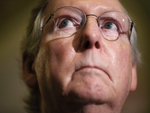 U.S. Senate Minority Leader Sen. Mitch McConnell (R-KY) speaks after a weekly Senate Republican caucus meeting May 21, 2013 on in Washington, DC. (Photo by Alex Wong/Getty Images)
