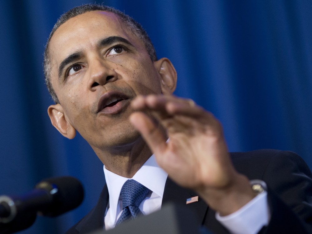 US President Barack Obama speaks about his administration's drone and counterterrorism policies, as well as the military prison at Guantanamo Bay, at the National Defense University in Washington, DC, May 23, 2013. Obama said Thursday he had signed new...