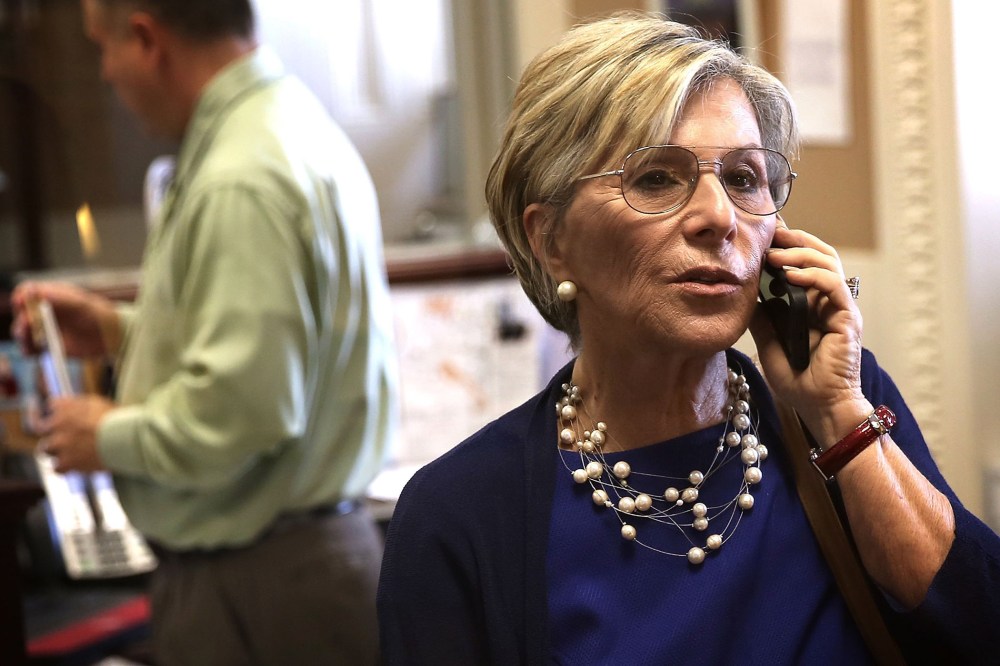 U.S. Sen. Barbara Boxer (D-CA) prior to a news conference June 12, 2013 on Capitol Hill in Washington, DC.