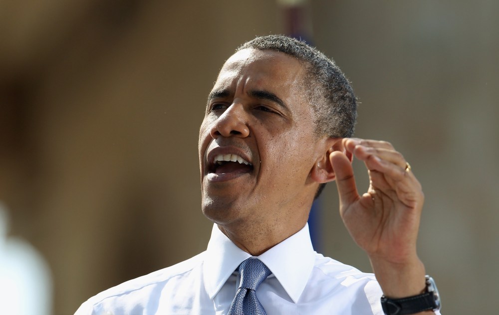 President Obama speaks at the Brandenburg Gate on June 19, 2013 in Berlin, Germany. (Photo by Sean Gallup/Getty Images)