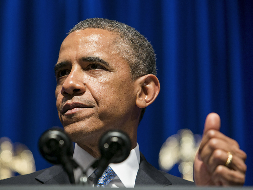 U.S. President Barack Obama delivers remarks at an Organizing for Action event at the Mandarin Oriental hotel July 22, 2013 in Washington, DC.  (Photo by Kristoffer Tripplaar/Pool/Getty Images)