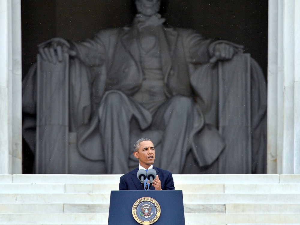 US-POLITICS-OBAMA-MLK-MARCH-ANNIVERSARY